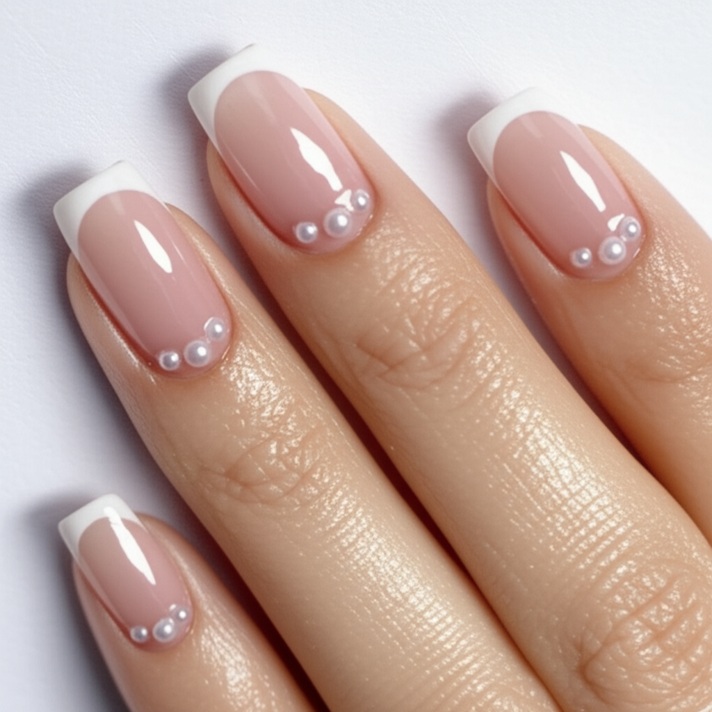 Pearl French manicure